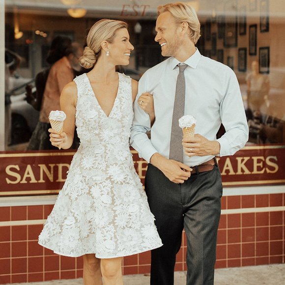 BHLDN Dresses & Skirts - BHLDN Anthropologie Melbourne Floral Appliqué Dress